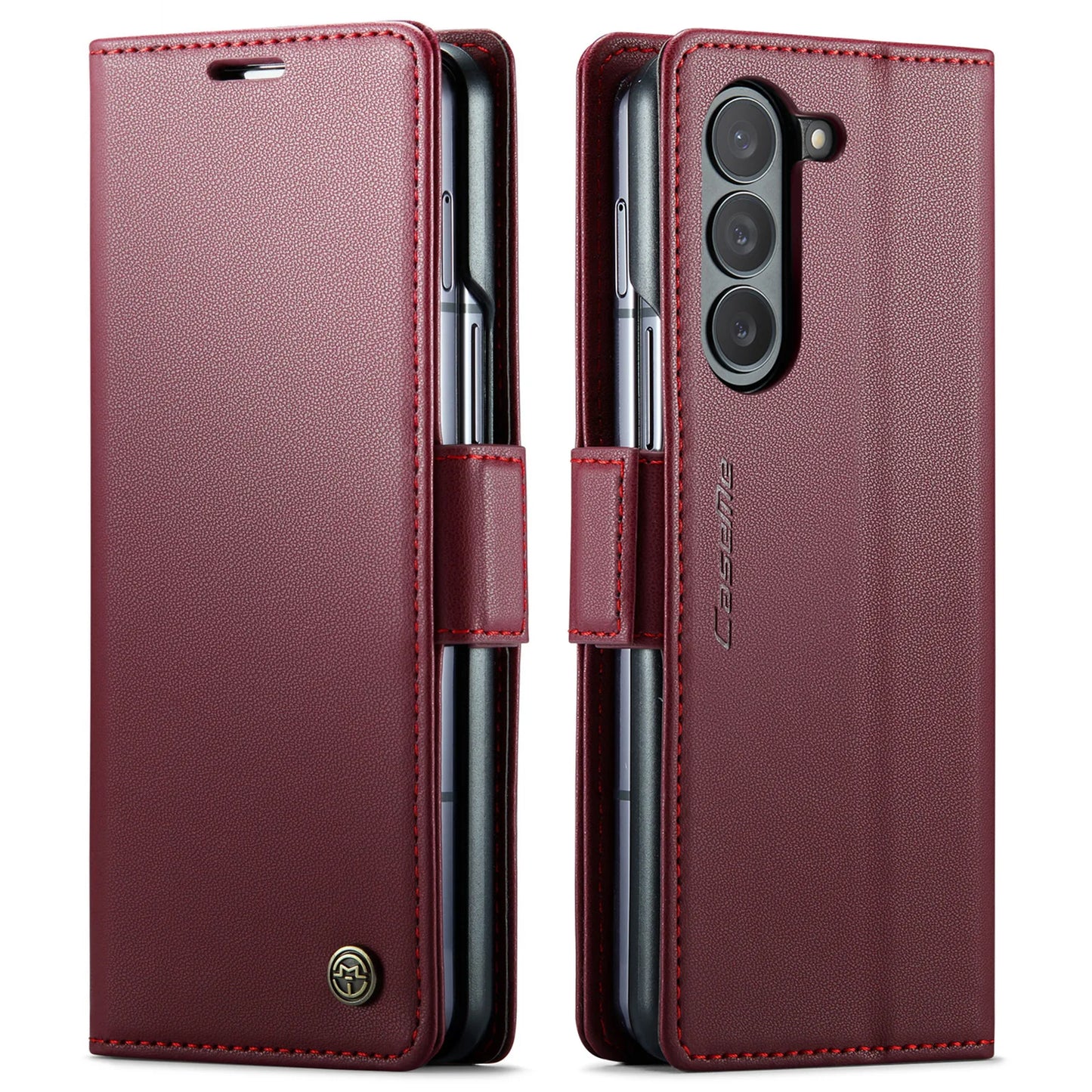 Magnetic Durable PU Leather Phone Case for Samsung Galaxy Z Fold 5 Fold5 5G Wallet with Card Holder Shockproof Cover