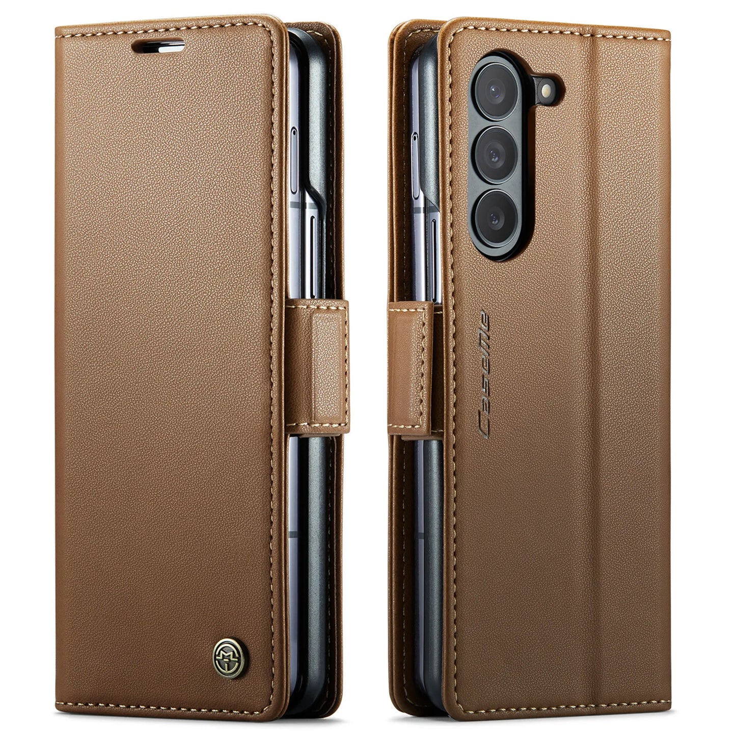 Magnetic Durable PU Leather Phone Case for Samsung Galaxy Z Fold 5 Fold5 5G Wallet with Card Holder Shockproof Cover