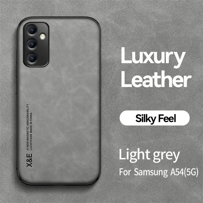 Magnetic Sheepskin Leather Phone Case For Samsung Galaxy A54 5G A53 A52 A51 A71 A13 A12 A31 A73 A72 A50 A70 A21s A33 A34 Cover