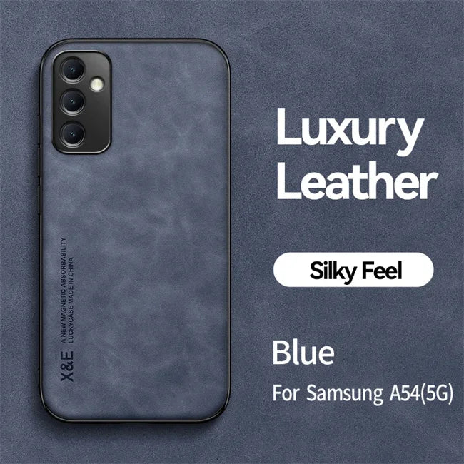 Magnetic Sheepskin Leather Phone Case For Samsung Galaxy A54 5G A53 A52 A51 A71 A13 A12 A31 A73 A72 A50 A70 A21s A33 A34 Cover