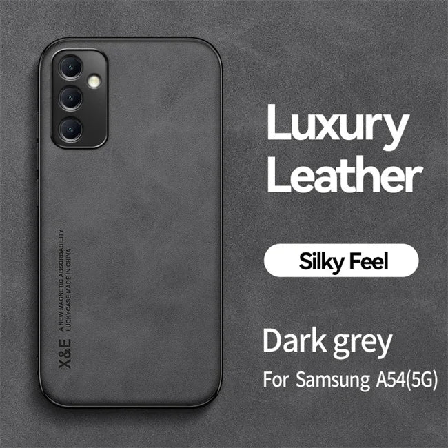 Magnetic Sheepskin Leather Phone Case For Samsung Galaxy A54 5G A53 A52 A51 A71 A13 A12 A31 A73 A72 A50 A70 A21s A33 A34 Cover