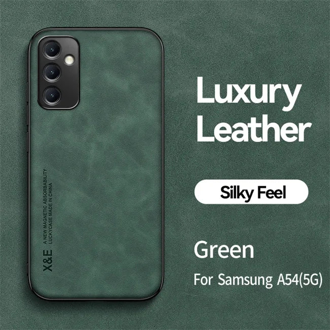 Magnetic Sheepskin Leather Phone Case For Samsung Galaxy A54 5G A53 A52 A51 A71 A13 A12 A31 A73 A72 A50 A70 A21s A33 A34 Cover