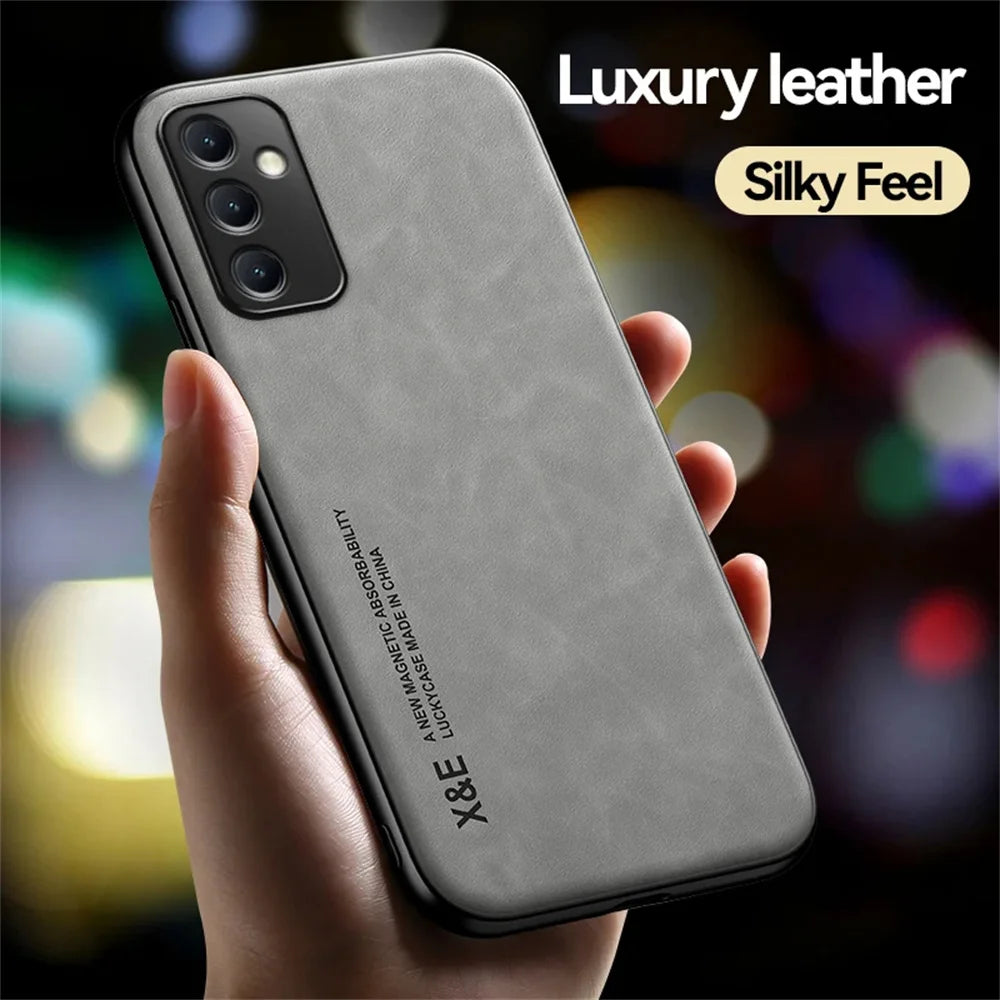 Magnetic Sheepskin Leather Phone Case For Samsung Galaxy A54 5G A53 A52 A51 A71 A13 A12 A31 A73 A72 A50 A70 A21s A33 A34 Cover