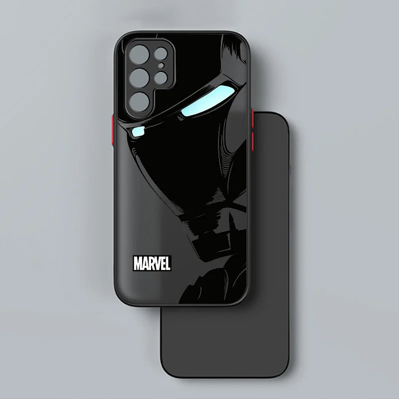 Marvel Spiderman Venom For Samsung S23 S22 S21 S20 S10 S9 Note 20 10 Ultra Plus FE Lite Frosted Translucent Phone Case