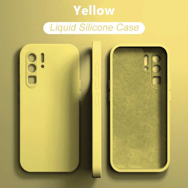 Original Liquid Silicone Phone Cases For Huawei P30 P50 P40 P20 Mate 30 20 Pro Lite Honor 50 60 20 Nova 9 Pro Cover Accessories