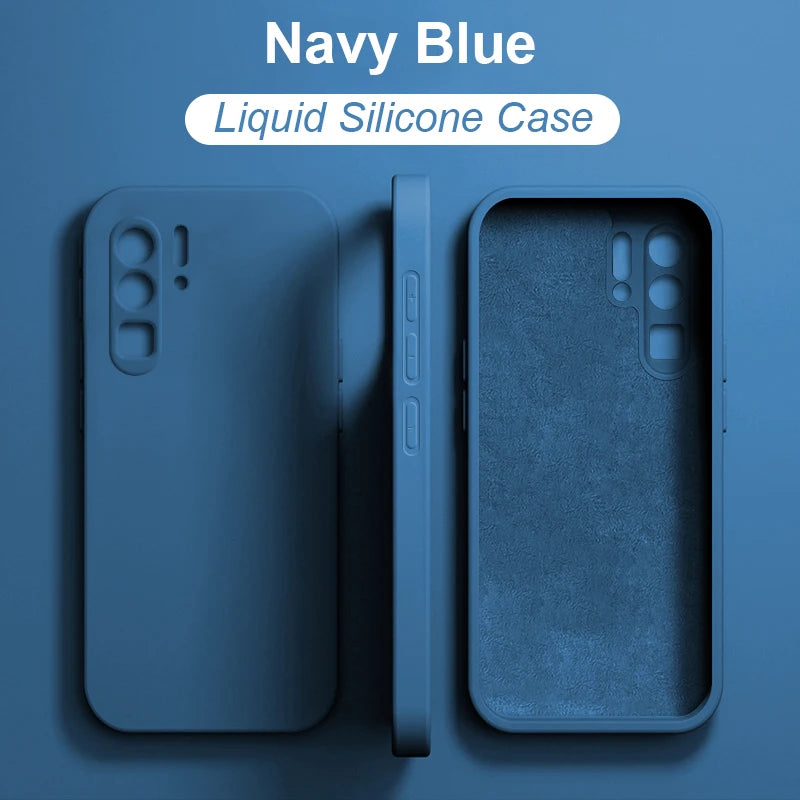 Original Liquid Silicone Phone Cases For Huawei P30 P50 P40 P20 Mate 30 20 Pro Lite Honor 50 60 20 Nova 9 Pro Cover Accessories