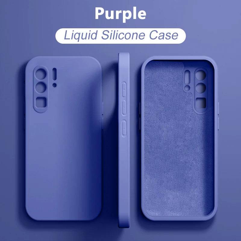 Original Liquid Silicone Phone Cases For Huawei P30 P50 P40 P20 Mate 30 20 Pro Lite Honor 50 60 20 Nova 9 Pro Cover Accessories