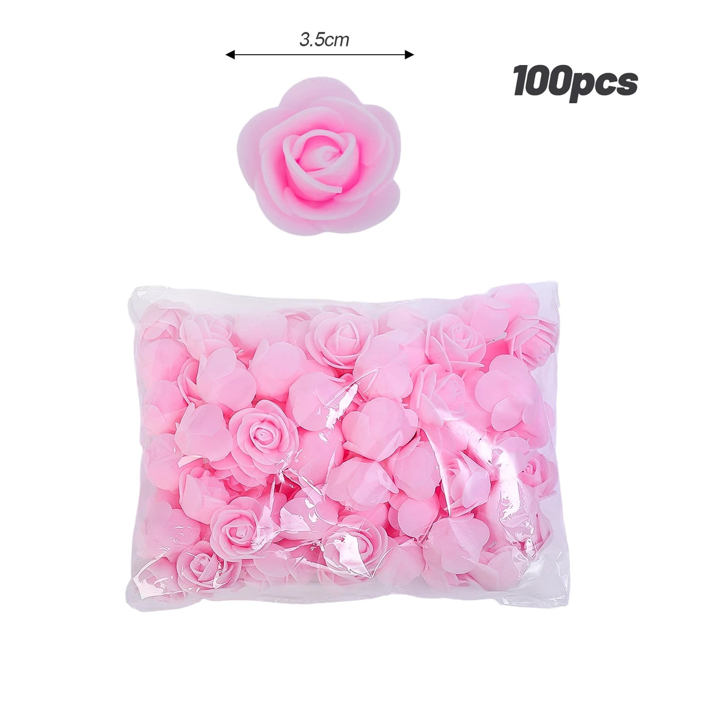 Wholesale 3.5cm Artificial Foam Rose Head Flower for Wedding Birthday Party Home Decoration DIY Bear Rose Valentines Day Gifts