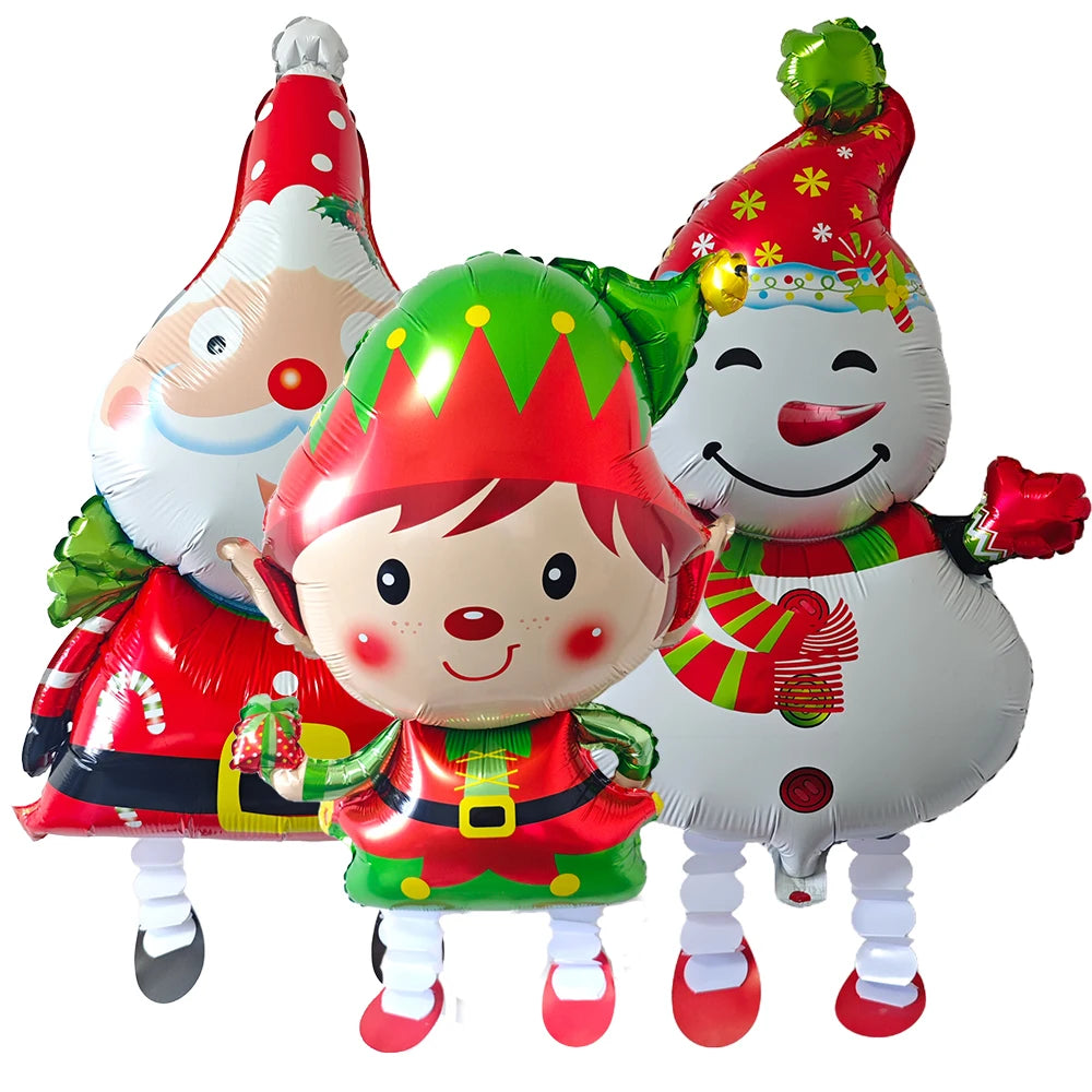 Walking Snowman Christmas Foil Balloon Santa Claus Balloon Christmas Inflatable Snowman Christmas Party Xmas Decoration Balloons