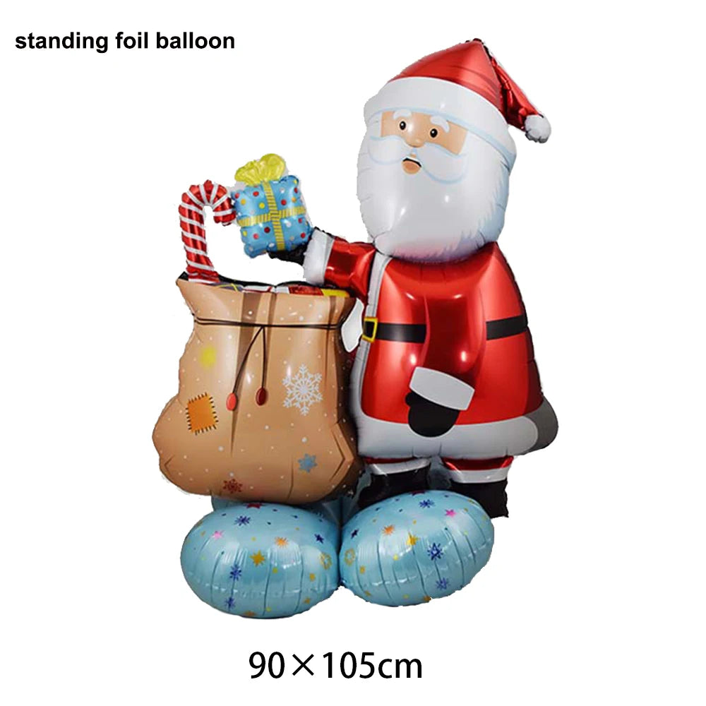 Christmas Inflatable Snowman Balloon Standing Snowman  Foil Balloon Outdoor Yard Decorations New Year Xmas Party Christmas Decor