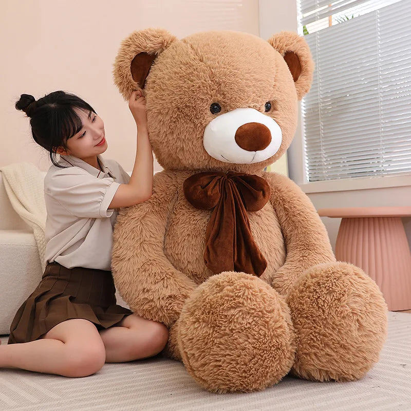 Giant Size American Teddy Bear Plush Toy Big Stuffed Animals Dolls Birthday Valentines Day Gift Soft Pillow for Grilfriend Girl