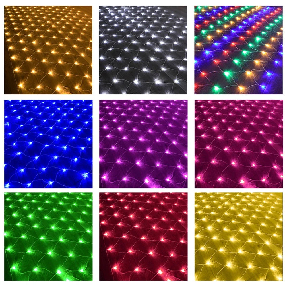 Net Mesh Led Christmas Lights Outdoor Garden Fairy Lights Waterproof Garland LED String Lights for Wedding Decoration 3M/6M/12M