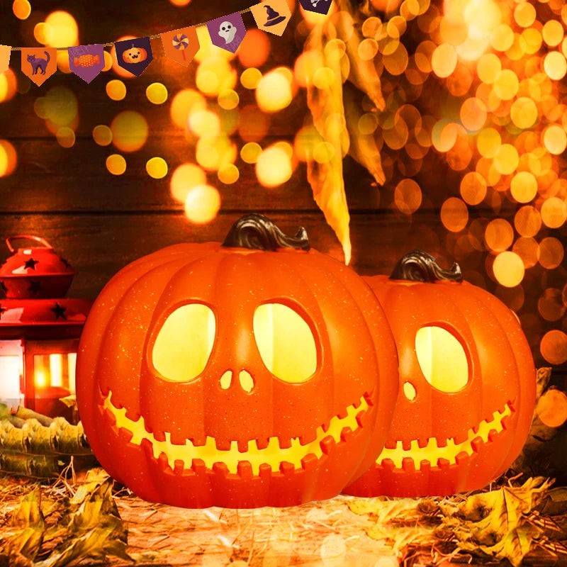 Halloween Decoration Props Pumpkin Lantern Cosplay Light Glow Supplies In The Dark Party Outdoor Decor Luminous Led Halloween