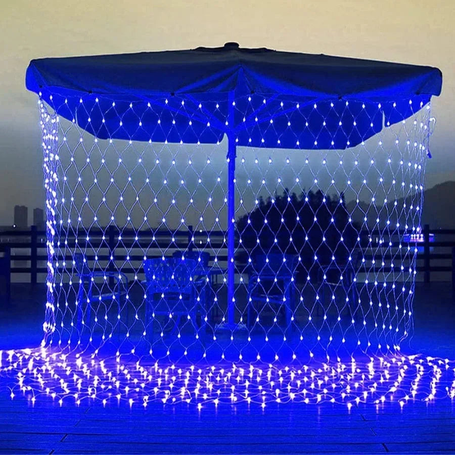 6x4M 3x3M LED Net Mesh Light Christmas Window Curtain String Light Outdoor Fairy Light Garland for Wedding Holiday Decor Lamp