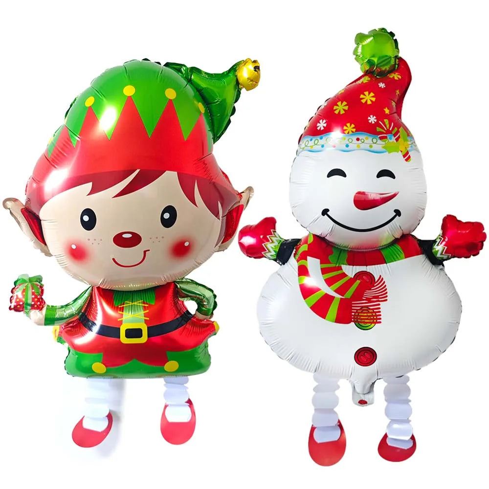 Walking Snowman Christmas Foil Balloon Santa Claus Balloon Christmas Inflatable Snowman Christmas Party Xmas Decoration Balloons