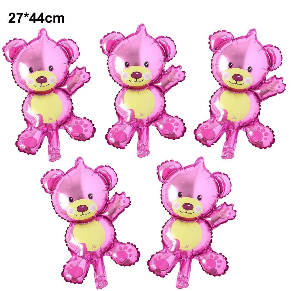 10/20/30/40/50pcs Valentines Day Balloon Romantic Red Heart Bear Monkey Rose Flower Mylar Balloon Special Night Party Decoration