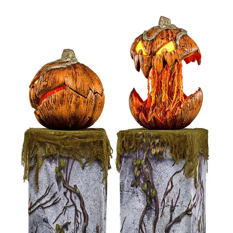 Noise Activated Pumpkin Animated Talking Pumpkin Decor LED Glowing Eyes Lifting Pumpkin Creates a Spooky Atmospheres Halloween