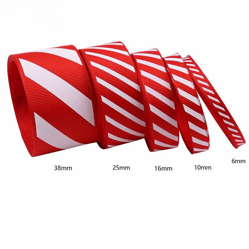 Diagonal Striped Thread Ribbon Ribbon 10 Yards Carnival Ribbon Gift Box Packaging Ribbon Holiday Scene Christmas Decoration ﻿