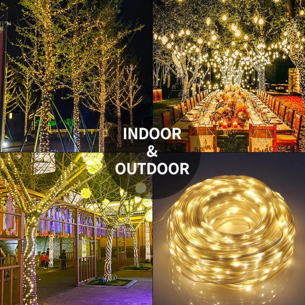 10-100M LED String Fairy Lights Indoor Outdoor Wedding Garland Light IP65 Waterproof Christmas Party Decoration EU Plug 220V