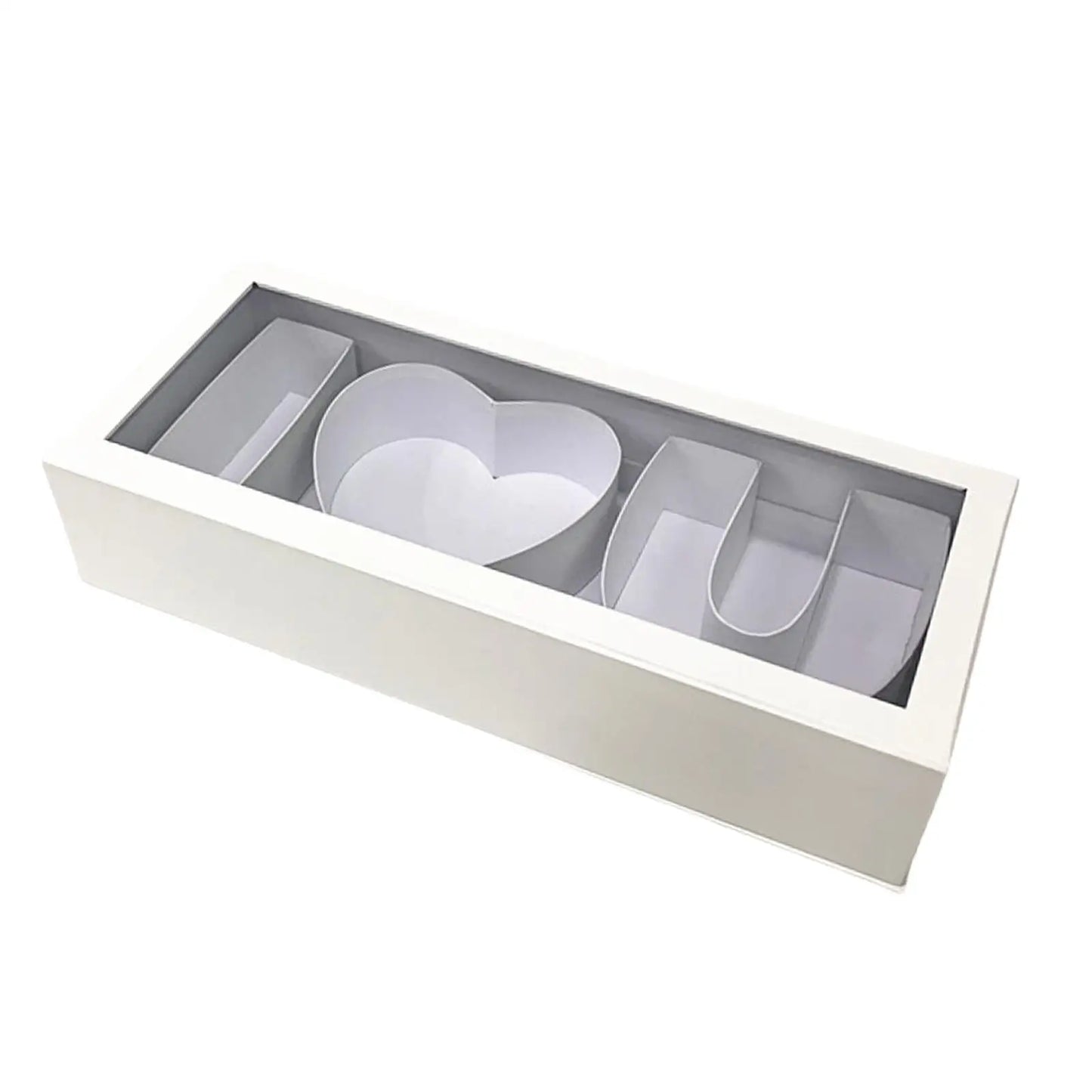 Empty Flower Box i Love U Cardboard for Valentines's Day Parties Anniversary