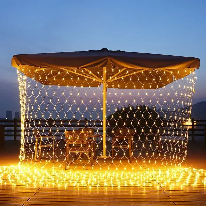 2x3M EU or US Plug LED Net Mesh Fairy String Light Garland Window Curtain Christmas Fairy Light Wedding Party Holiday Decoration