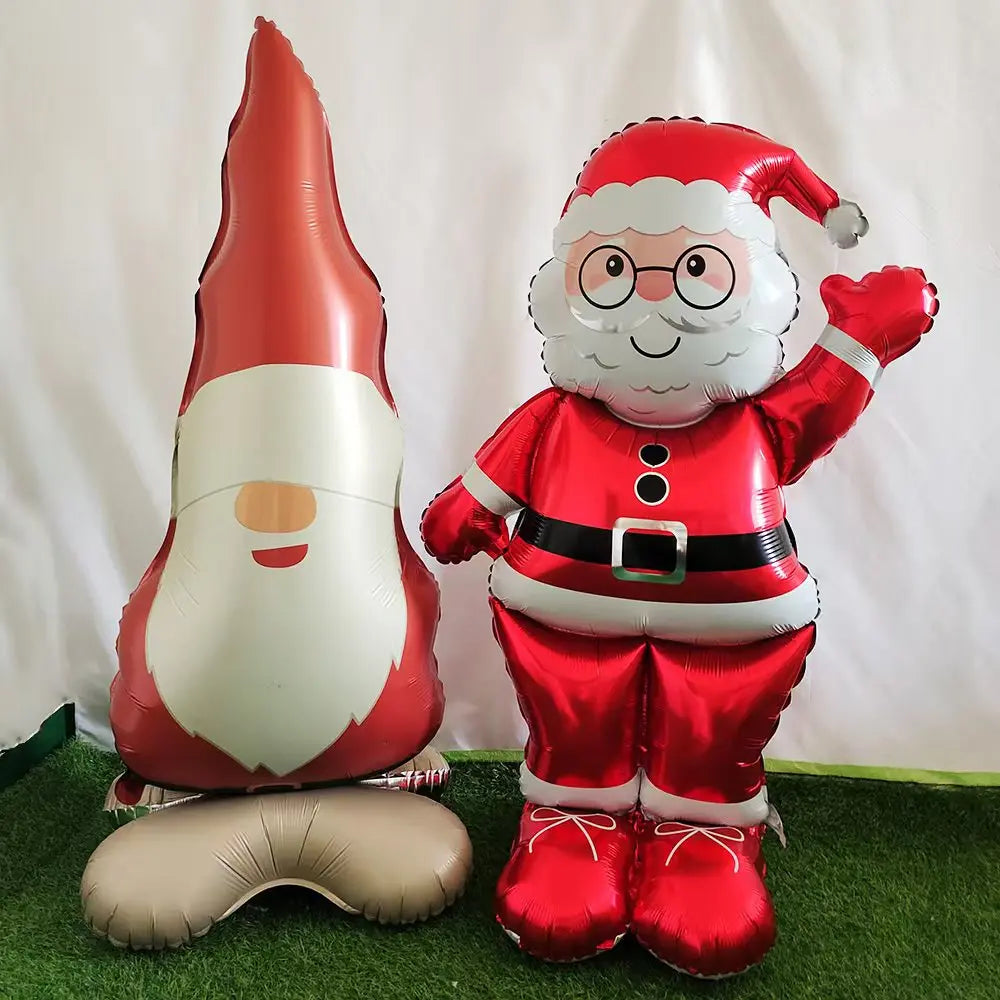 Christmas Standing Santa Snowman Xmas Tree Inflatables Foil Balloon New Year Christmas Navidad 2025 DIY Home Party Decorations