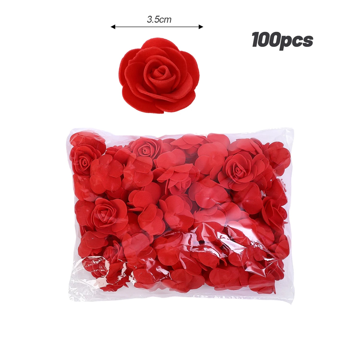 Wholesale 3.5cm Artificial Foam Rose Head Flower for Wedding Birthday Party Home Decoration DIY Bear Rose Valentines Day Gifts