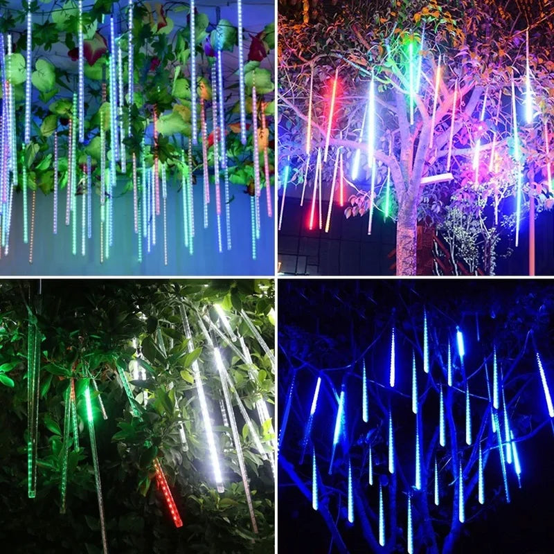 30CM/50CM Waterproof LED Meteor Shower Rain Lights Falling String Lights for Outdoor Home Garden Wedding Party Holiday