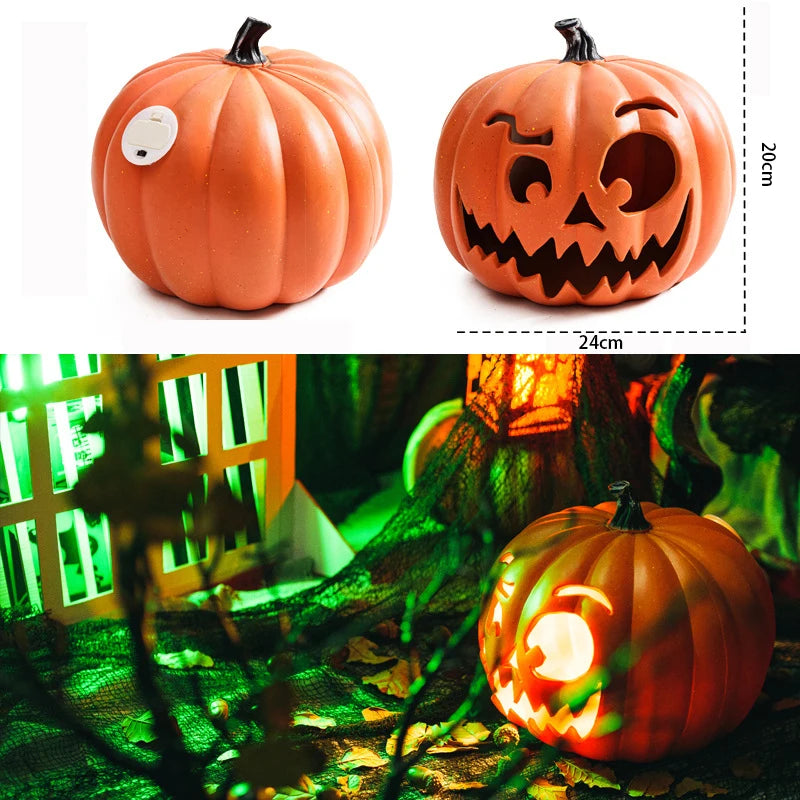 Halloween Decoration Props Pumpkin Lantern Cosplay Light Glow Supplies In The Dark Party Outdoor Decor Luminous Led Halloween