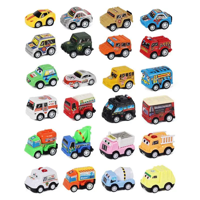 Vehicle Toys Set Advent Calendar Gift Box 24 Days Christmas Countdown Calendar Pull Back Car Toys Surprise Blind Box Kids Favors