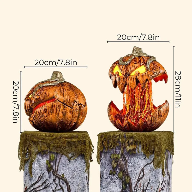 Noise Activated Pumpkin Animated Talking Pumpkin Decor LED Glowing Eyes Lifting Pumpkin Creates a Spooky Atmospheres Halloween