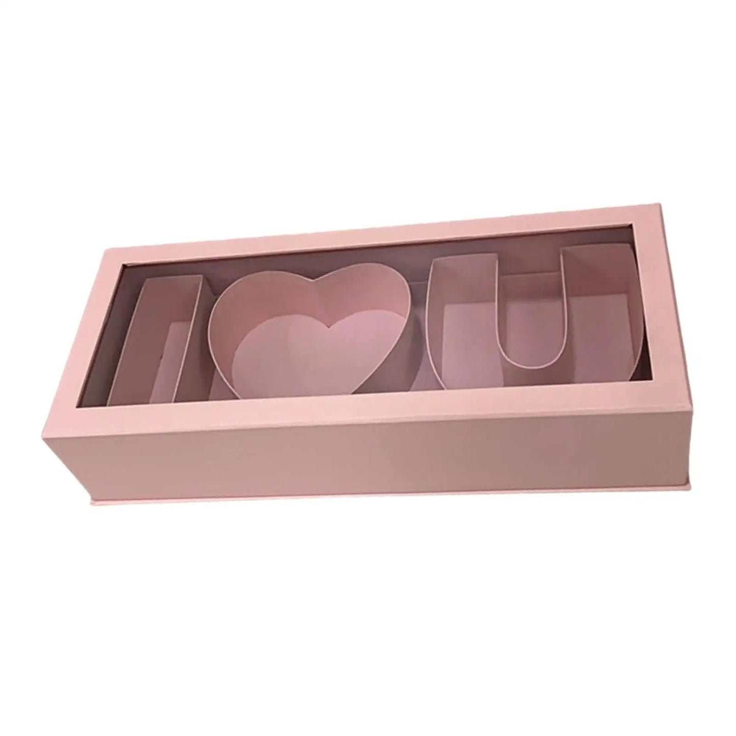 Empty Flower Box i Love U Cardboard for Valentines's Day Parties Anniversary