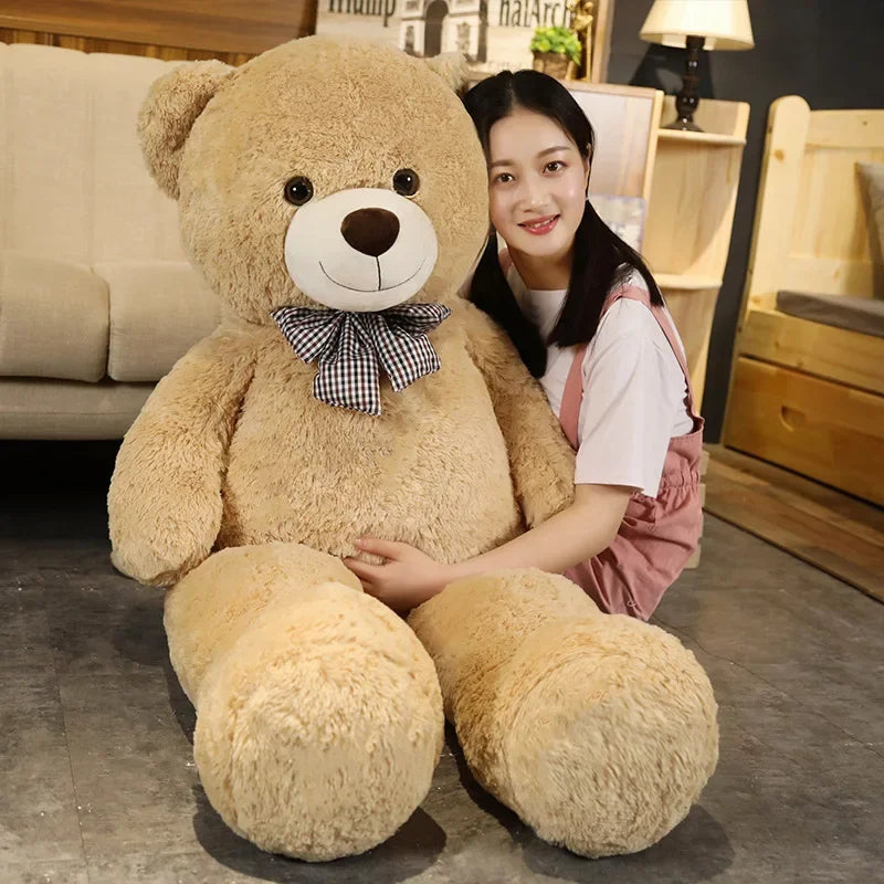 Giant Size American Teddy Bear Plush Toy Big Stuffed Animals Dolls Birthday Valentines Day Gift Soft Pillow for Grilfriend Girl