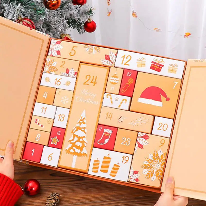 2024 New Christmas Gift Box 24 Days Countdown Calendar Empty Advent Cardboard Boxes To Fill For Small Gift And Models