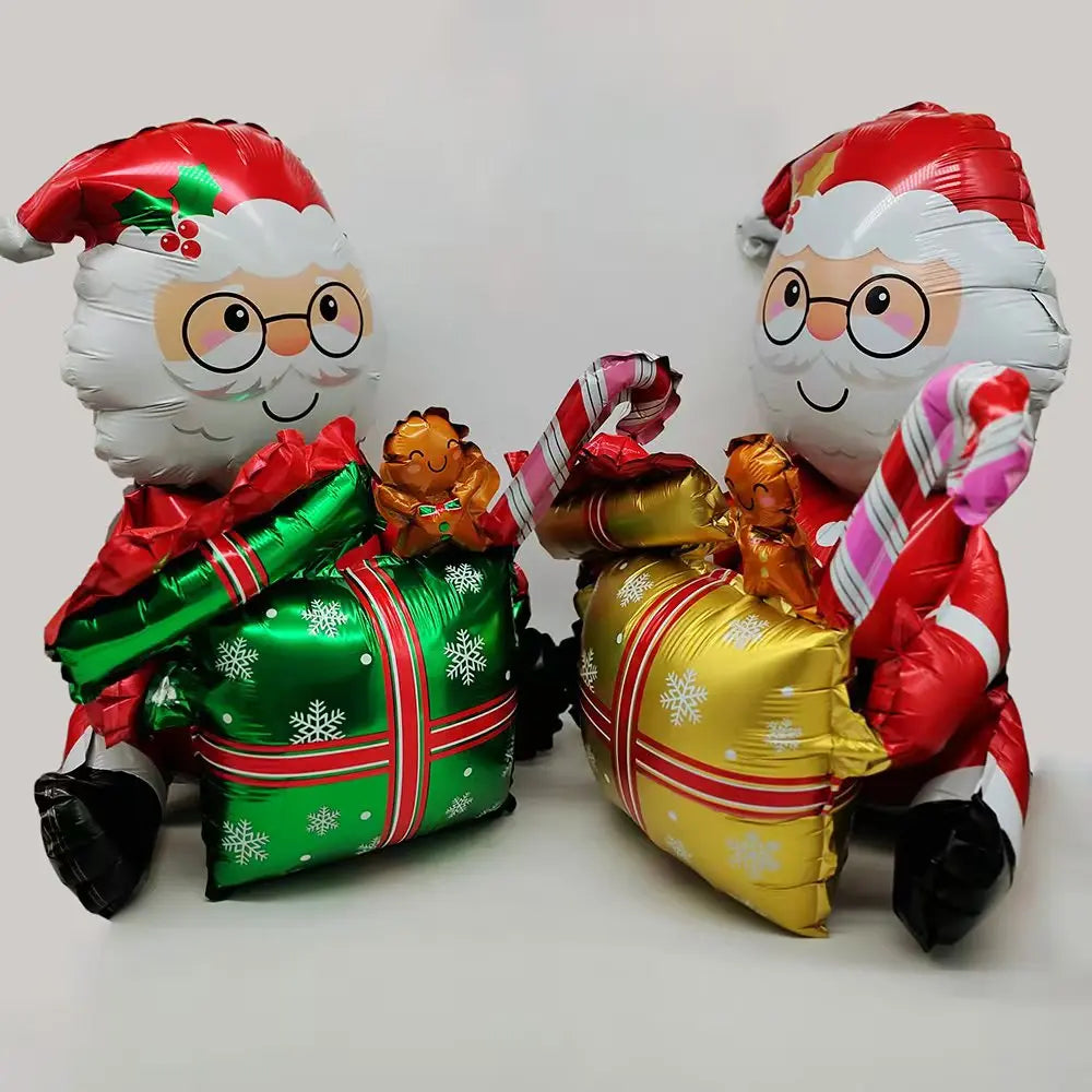 Christmas Standing Santa Snowman Xmas Tree Inflatables Foil Balloon New Year Christmas Navidad 2025 DIY Home Party Decorations