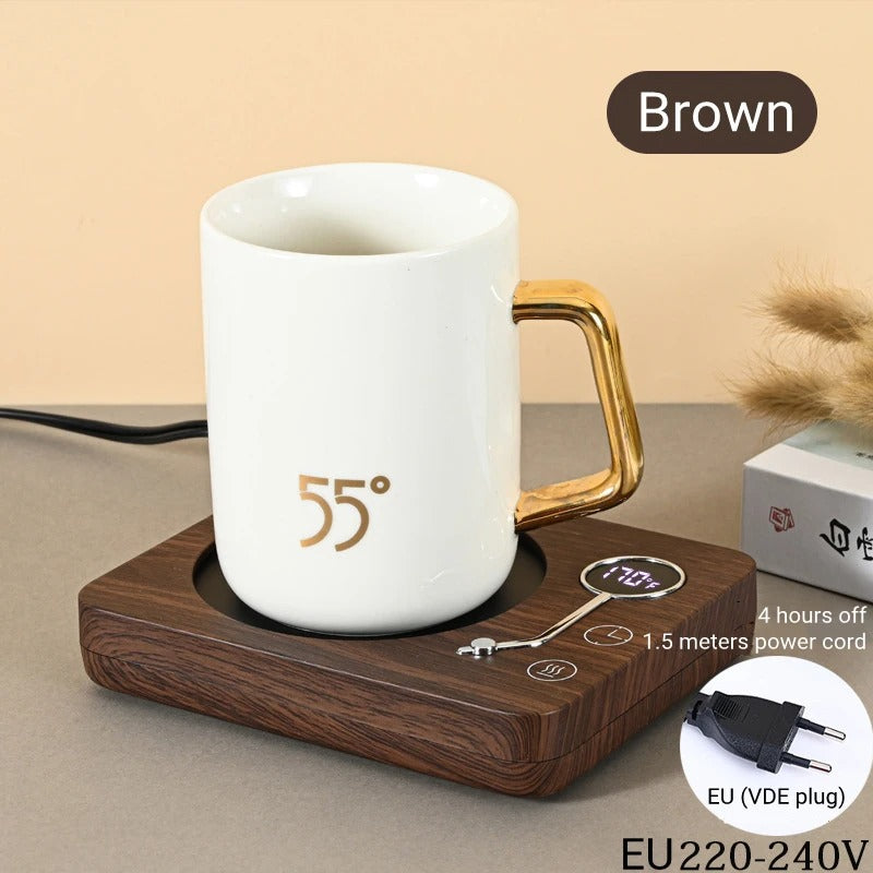 Smart Cup Heater Mug Warmer 3 Gear Setting Timing-off Keep Drinks Warm 110V/220V Coffee Mug Warmer Electric Heating Coaster