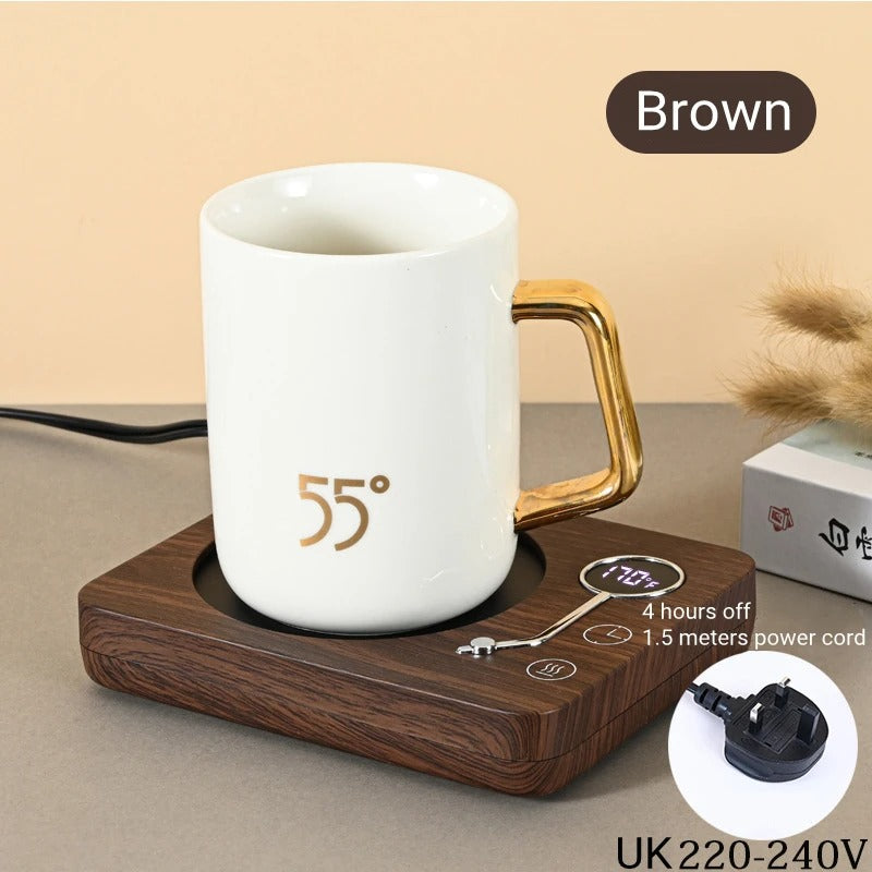 Smart Cup Heater Mug Warmer 3 Gear Setting Timing-off Keep Drinks Warm 110V/220V Coffee Mug Warmer Electric Heating Coaster