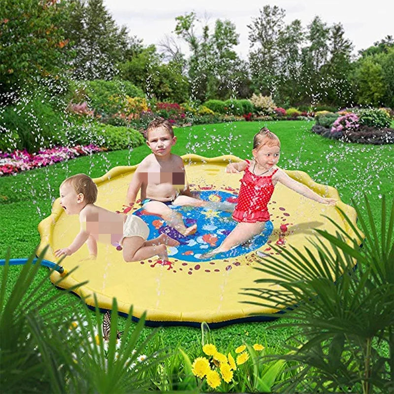 100/170 CM Children Play Water Mat Summer Beach Inflatable Water Spray Pad Outdoor Game Toy Lawn Swimming Pool Mat Kids Toys