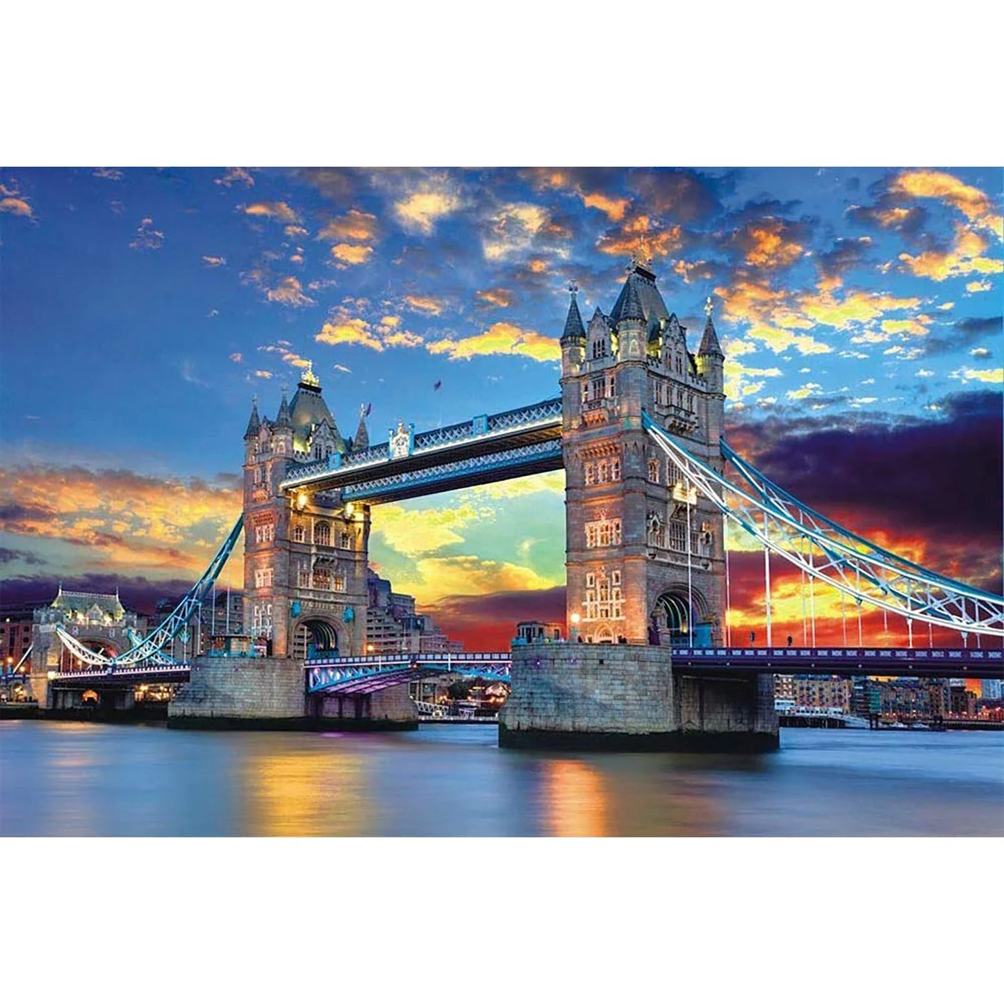 1000 Pieces London Bridge Jigsaw Puzzles, Adults Teens Kids Toys Gift Educational Intellectual Decompressing Fun Family Game