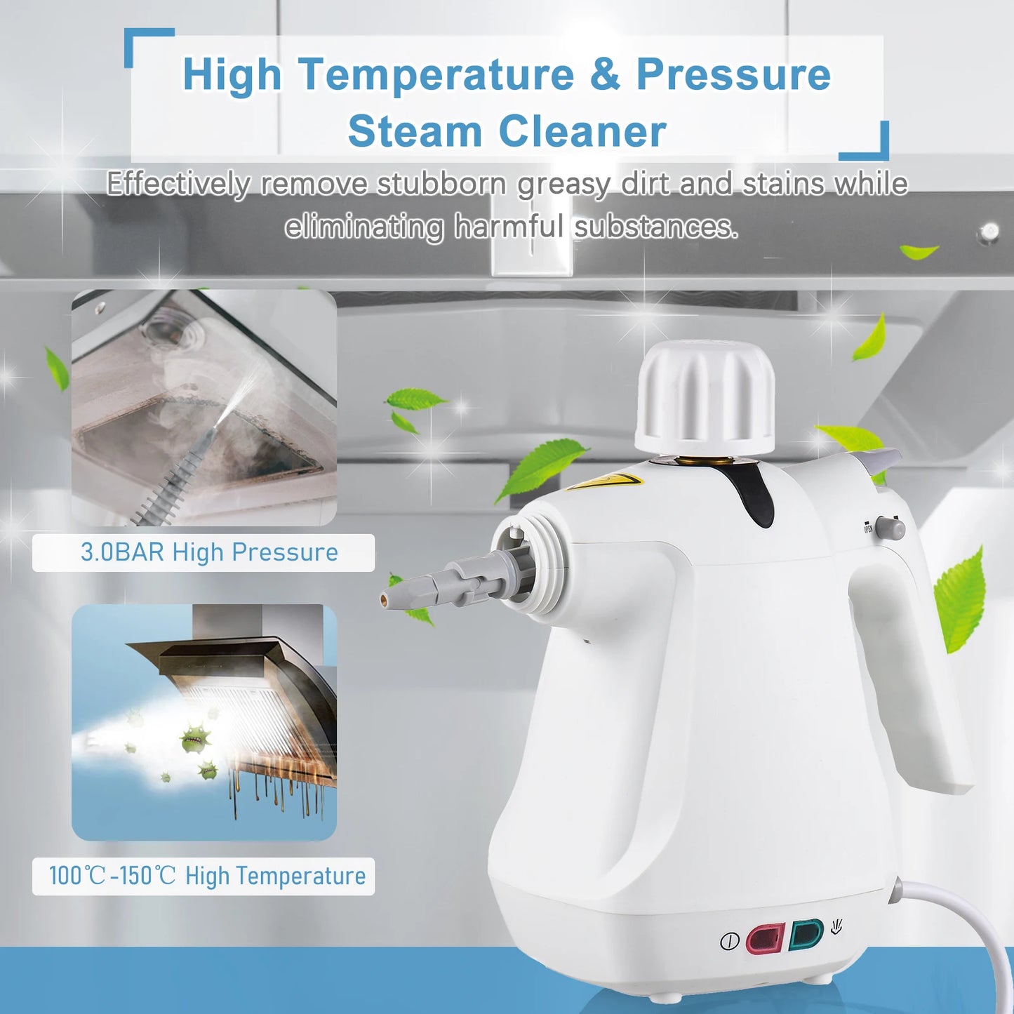 1000W Home Appliance Steam Cleaner High Temperature Pressurized Steam Cleaning Machine for Air Conditioning Hood Car Cleaner