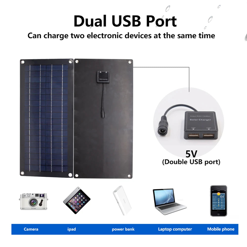 1000W Solar Power System Solar Panel Kit 12V to 220V Power Station 10A-60A Controller for Home Car Camping Backup Charger