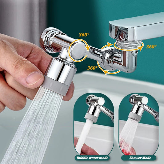 1080° Rotation Faucets Aerator Kitchen Tap Sprayer Head Bathroom Washbasin Faucet Bubbler Nozzle Water Saving Extender Adapter