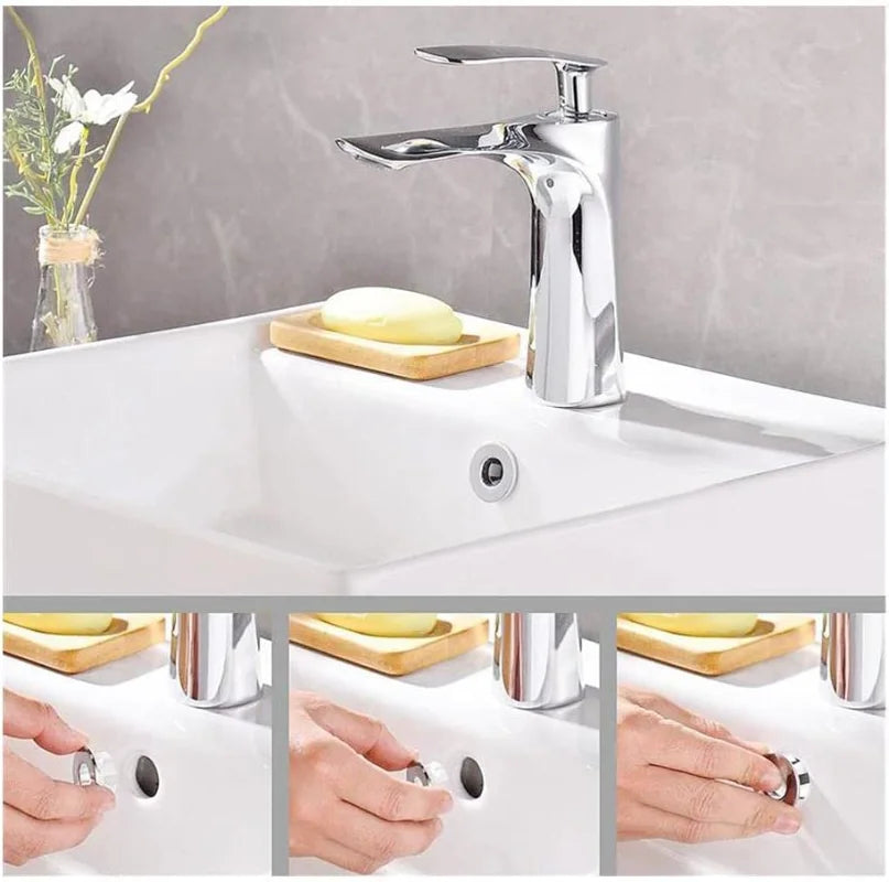 10Pcs Plastic Sink Hole Overflow Cover for Kitchen Bathroom Basin Trim Bath Drain Cap Sink Wash Basin Round Overflow Ring Plug