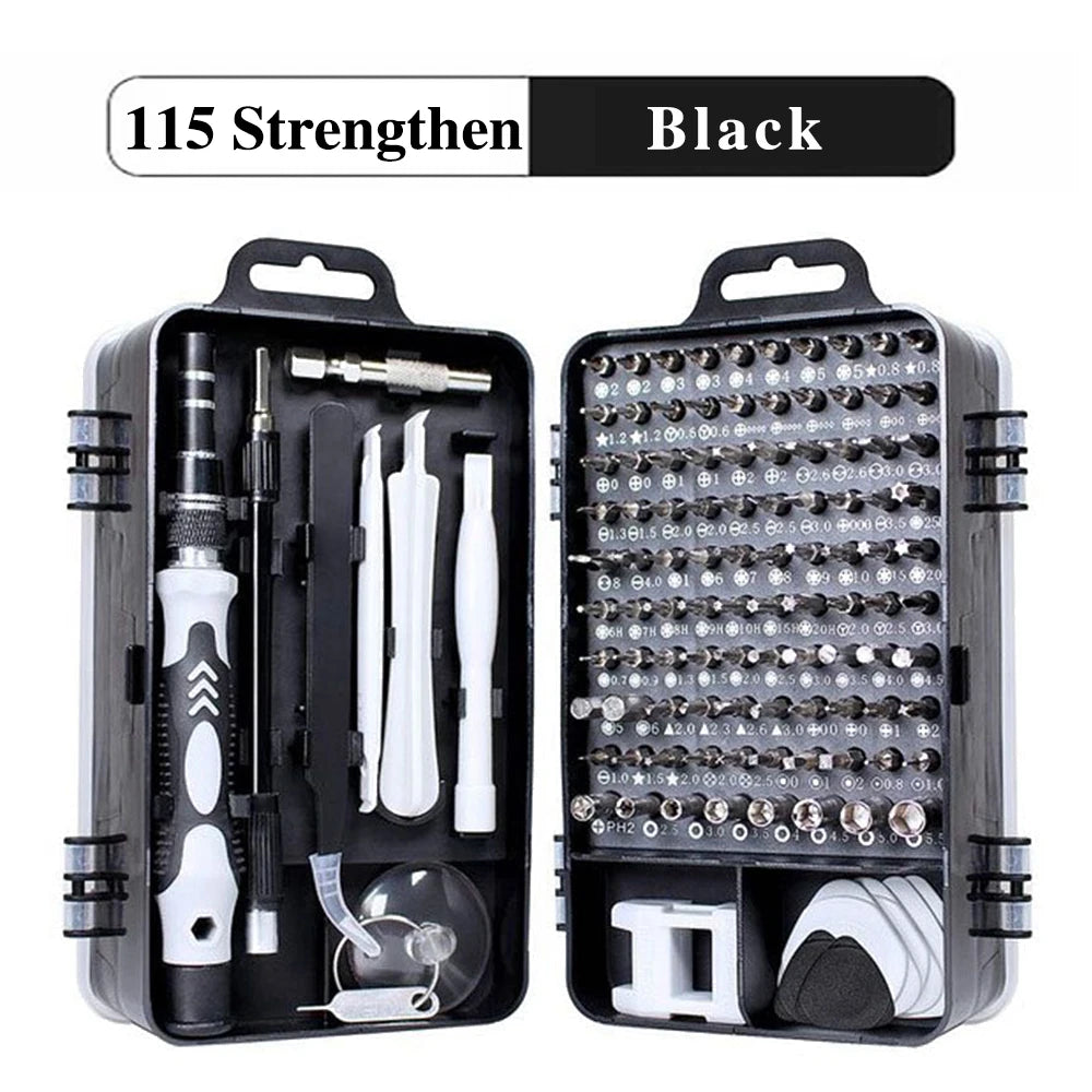 115 In 1 Mini Screwdriver Set of Screw Driver Bit Set Precision Set For Laptops Phone Watch Tablet Electronic Device Hand Tool