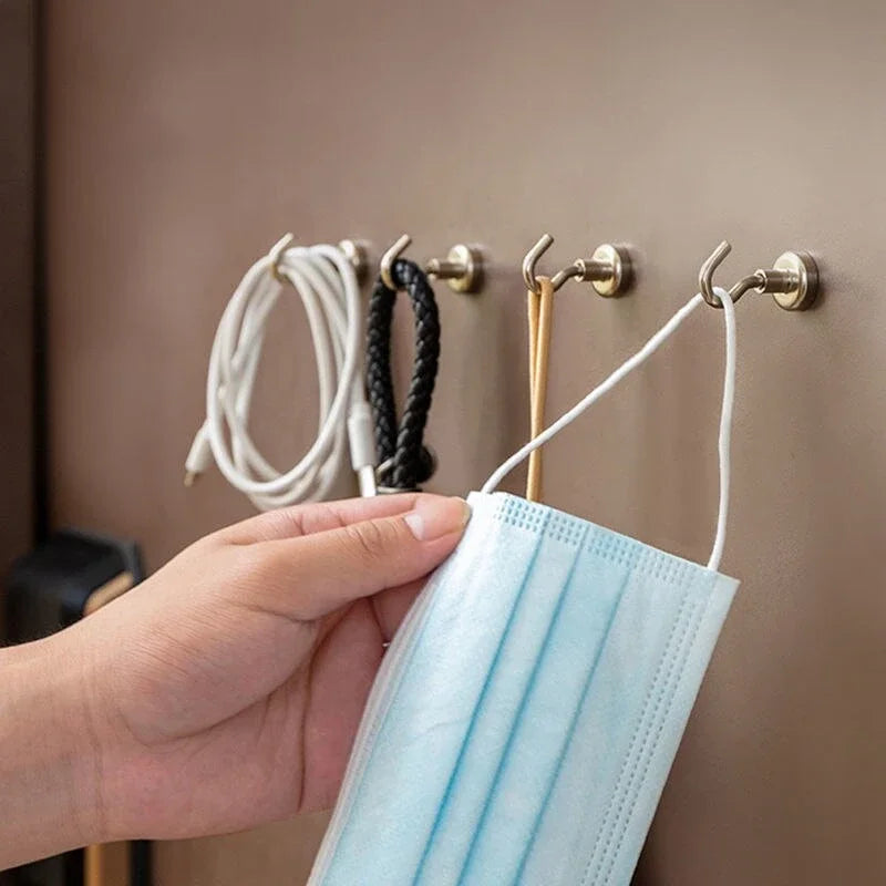 15PCS Powerful Magnetic Hooks Multi-Purpose Storage Hooks Home Kitchen Bar Storage Key Storage Bathroom Accessories