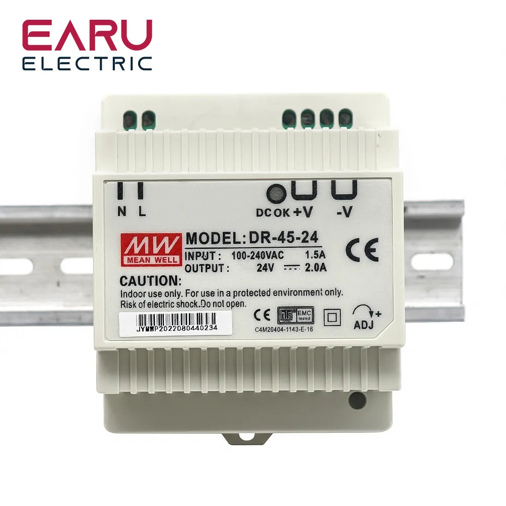 15W 30W 45W 60W Single Output 5V 12V 15V 24V Industrial Din Rail Power Supply Switch DR-15 DR-30 DR-45 DR-60