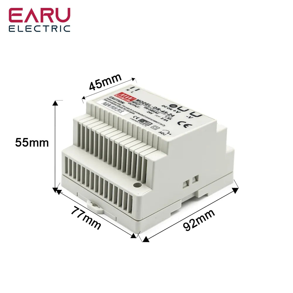 15W 30W 45W 60W Single Output 5V 12V 15V 24V Industrial Din Rail Power Supply Switch DR-15 DR-30 DR-45 DR-60