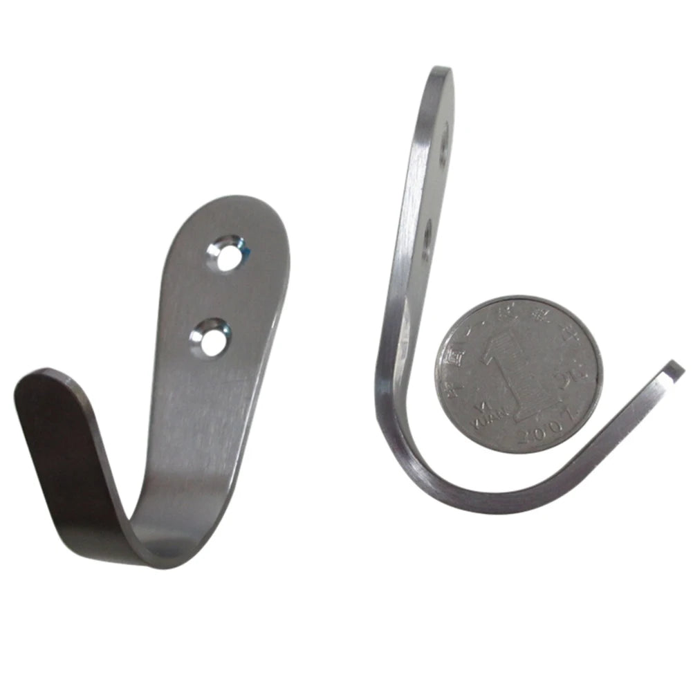 1PC Door Hook Kitchen Cabinet Clothes Wall Hangers Organizer Holds House Storage Robe Hooks Bathroom Hardware Steel Modern Nail