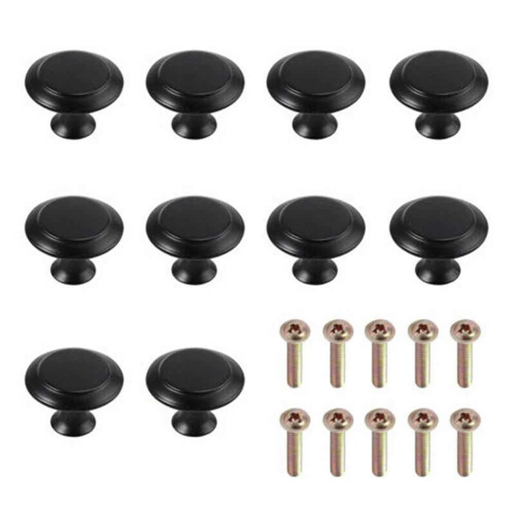 20pcs Drawer Handles Cabinet Pulls Cupboard Drawer Knobs Kitchen Cupboard Wardrobe Pull Handles Black Furniture Door Hardware