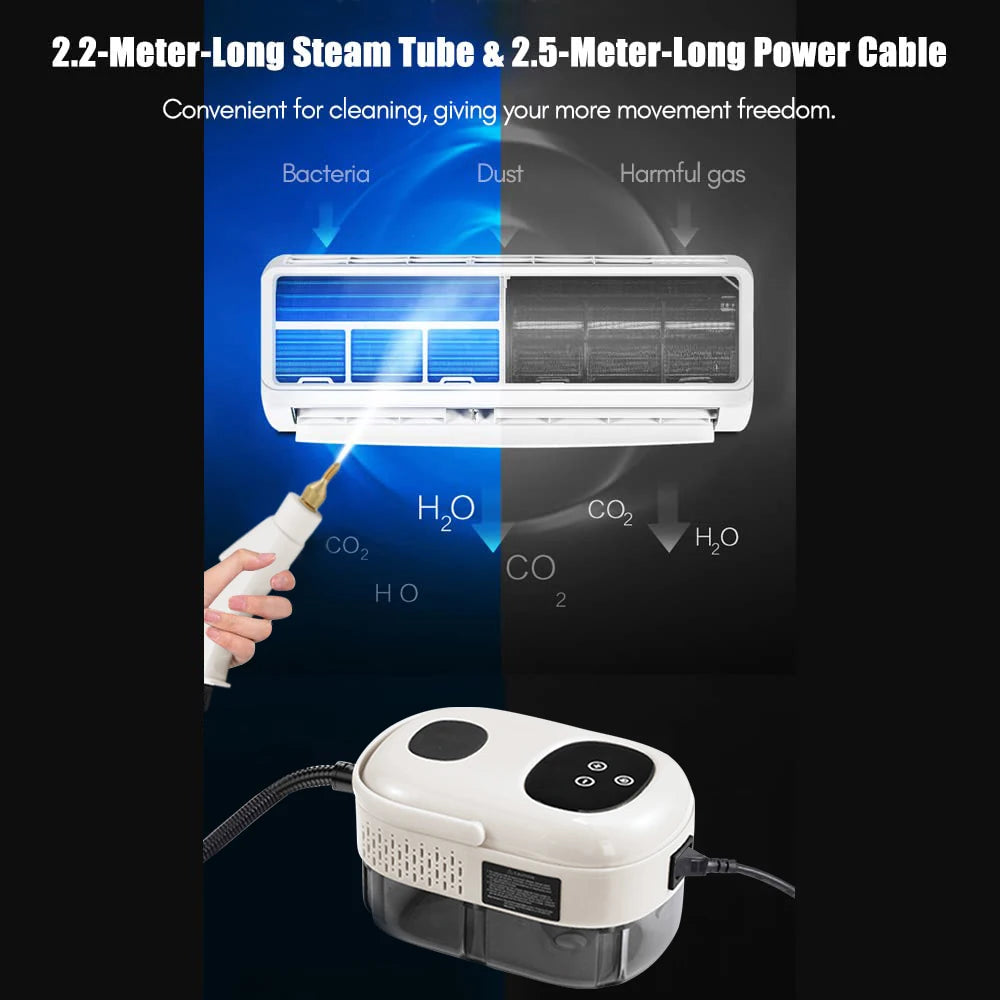 2500W High Pressure High Temperature Household Intelligent Steam Cleaner Air Conditioner Kitchen Car Steam Cleaner 220V/110V